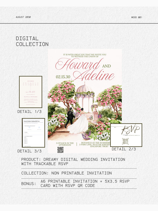 Dreamy Digital Wedding Invitation with Trackable RSVP