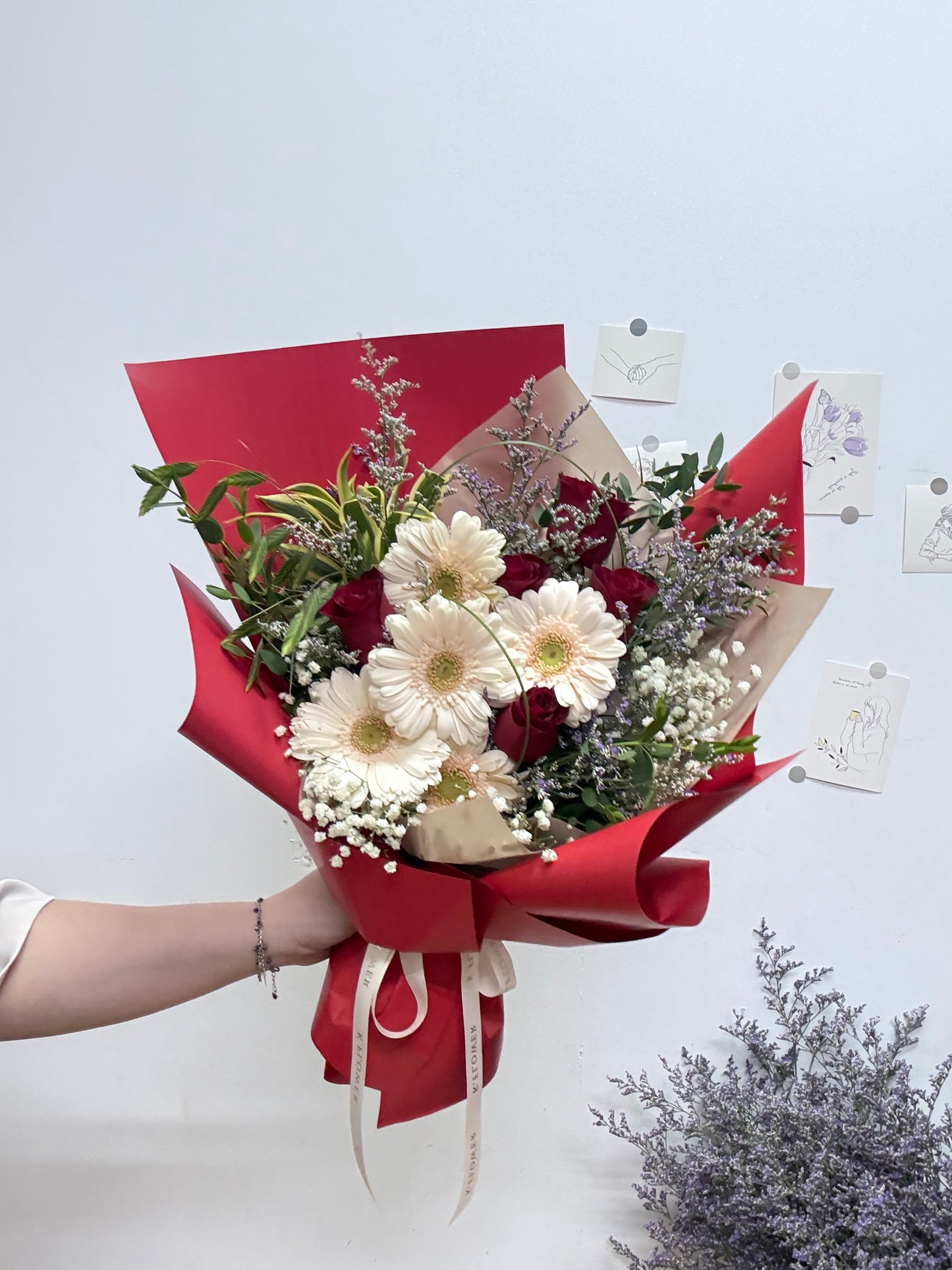 Crimson & Clover, Fresh Flower Bouquet