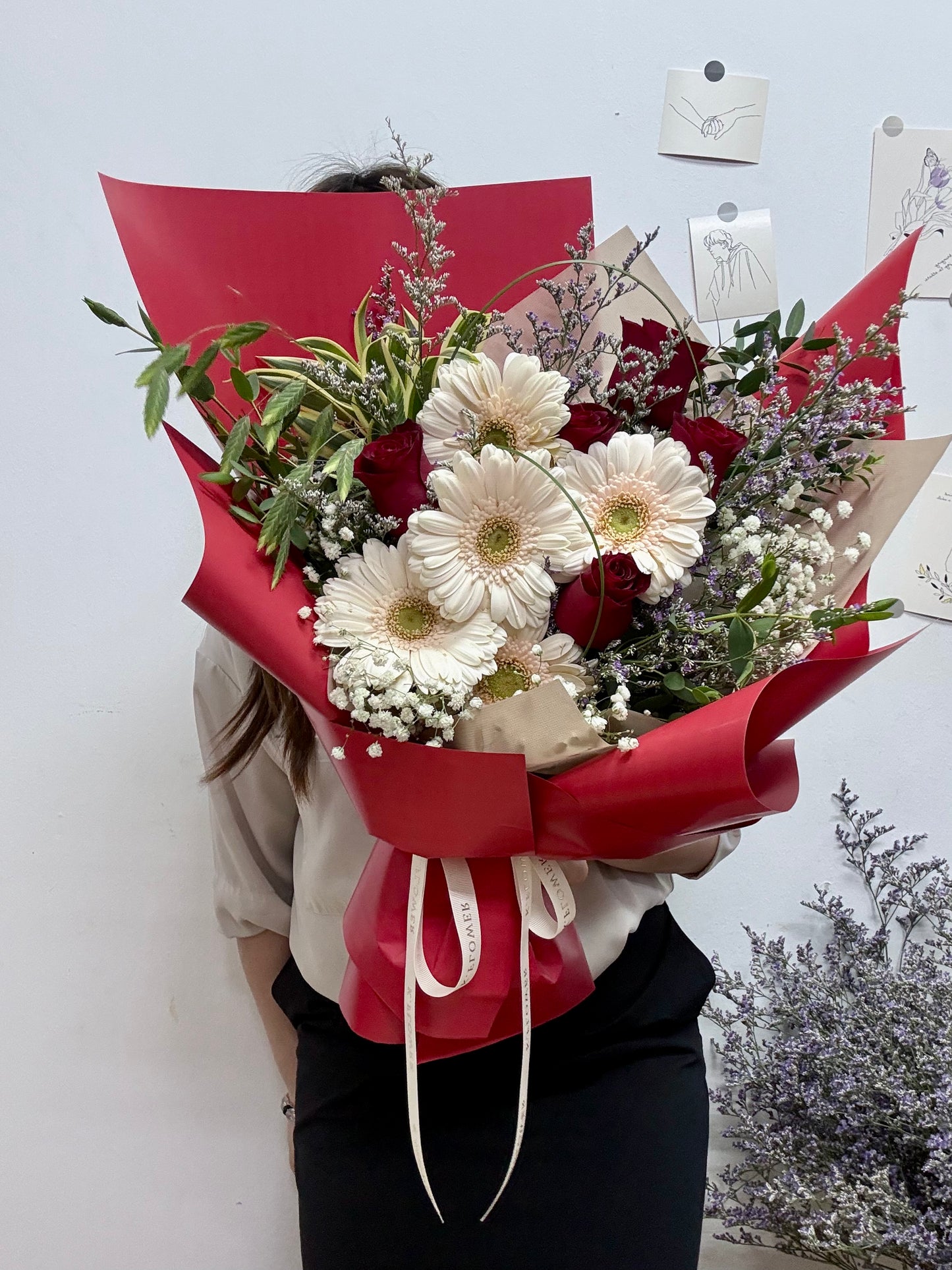 Crimson & Clover, Fresh Flower Bouquet