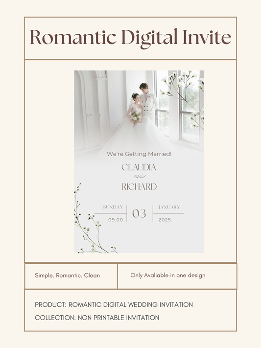 Romantic Digital Wedding Invitation