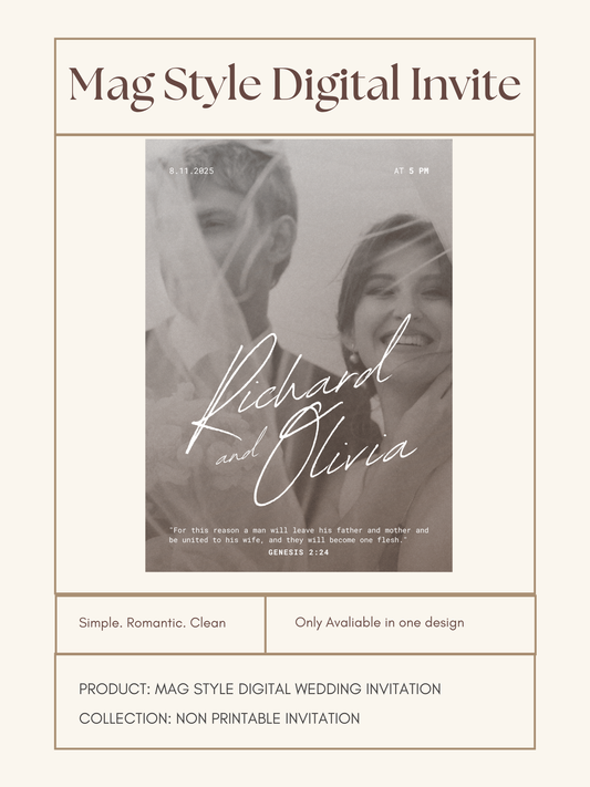 Mag Style Digital Wedding Invitation